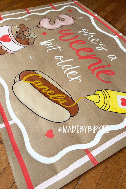 Weenie Birthday | Custom Birthday Banner | Personalized Party Decor