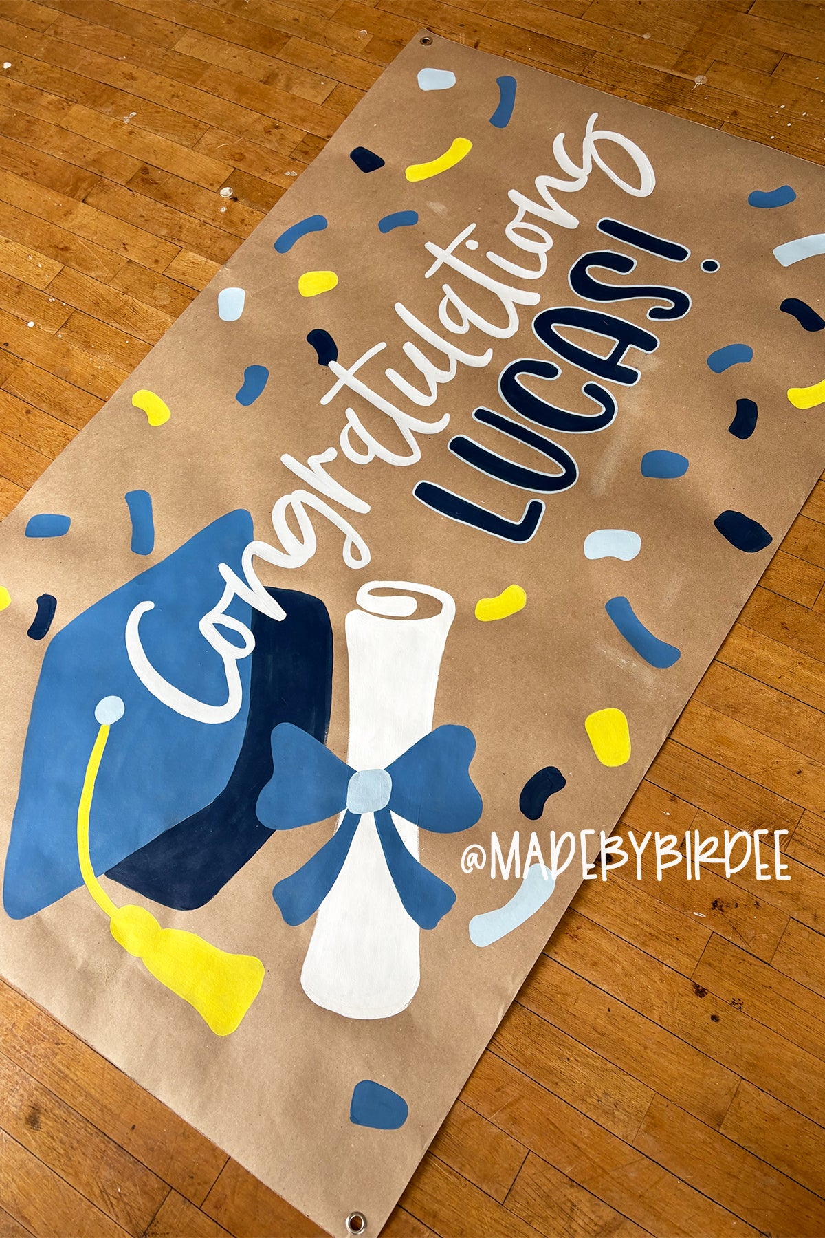 Confetti Grad | Custom Graduation Banner | Personalized Party Decor