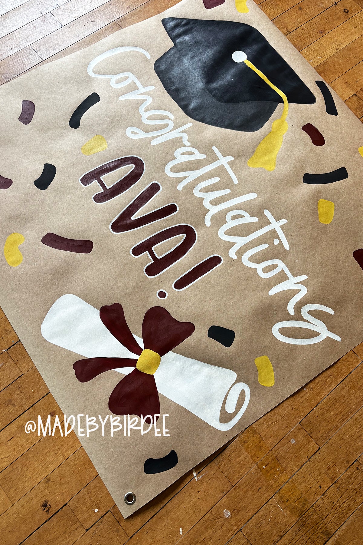 Confetti Grad | Custom Graduation Banner | Personalized Party Decor