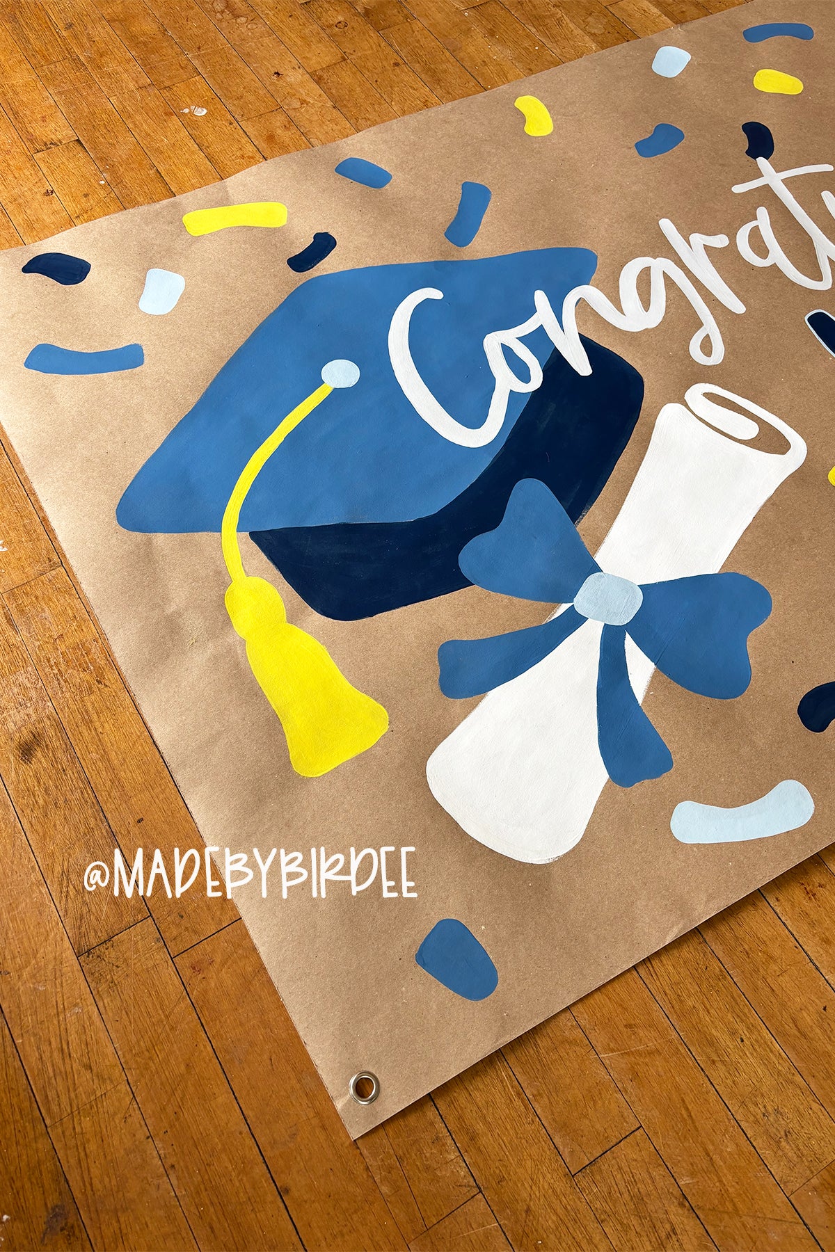 Confetti Grad | Custom Graduation Banner | Personalized Party Decor
