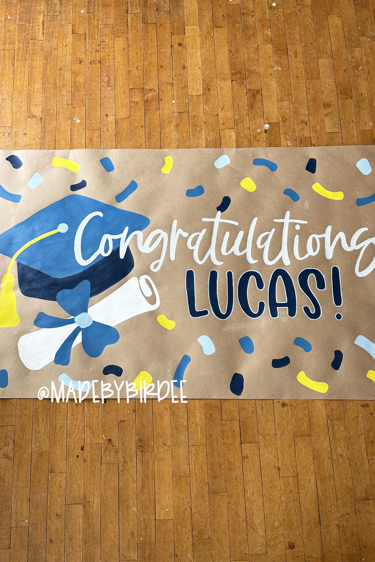 Confetti Grad | Custom Graduation Banner | Personalized Party Decor