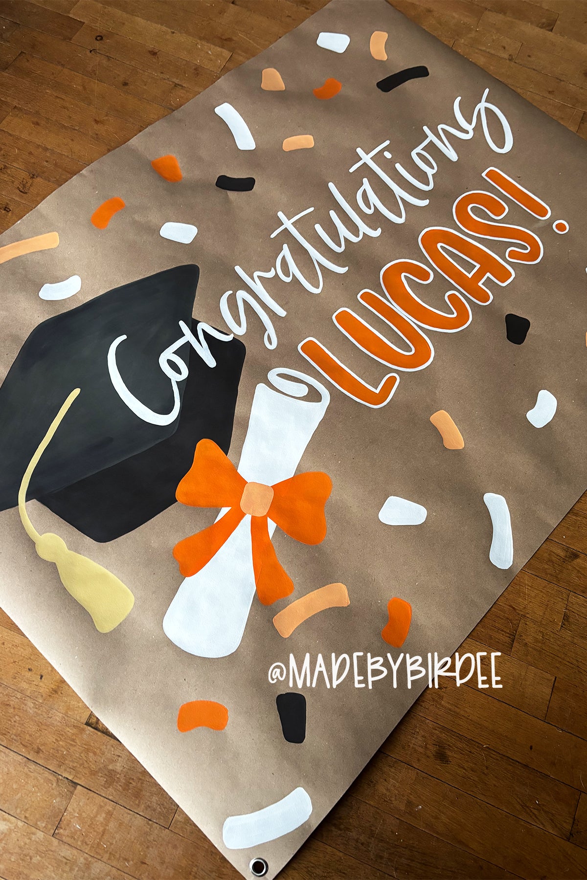 Confetti Grad | Custom Graduation Banner | Personalized Party Decor