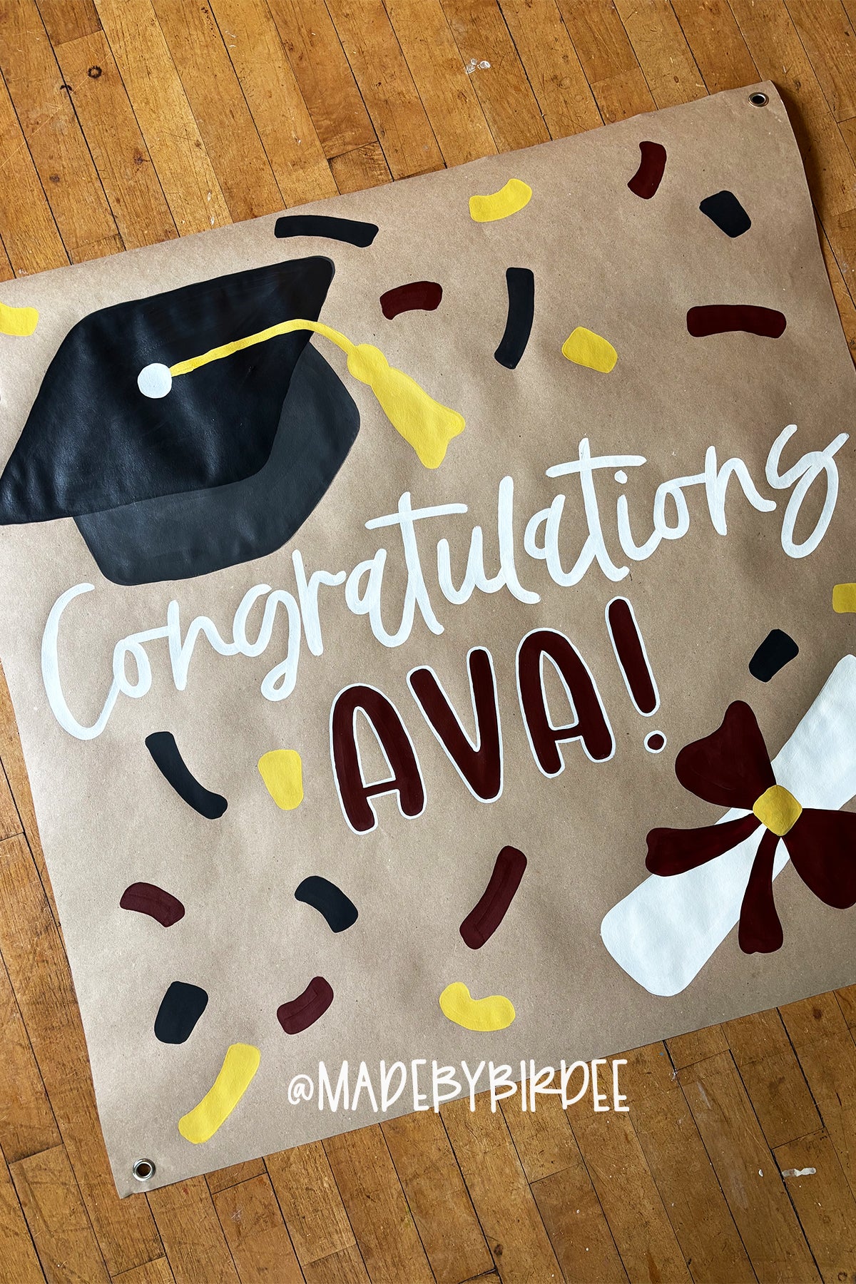 Confetti Grad | Custom Graduation Banner | Personalized Party Decor