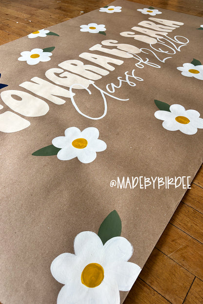 Daisy Grad | Custom Graduation Banner | Personalized Party Decor