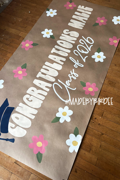 Daisy Grad | Custom Graduation Banner | Personalized Party Decor