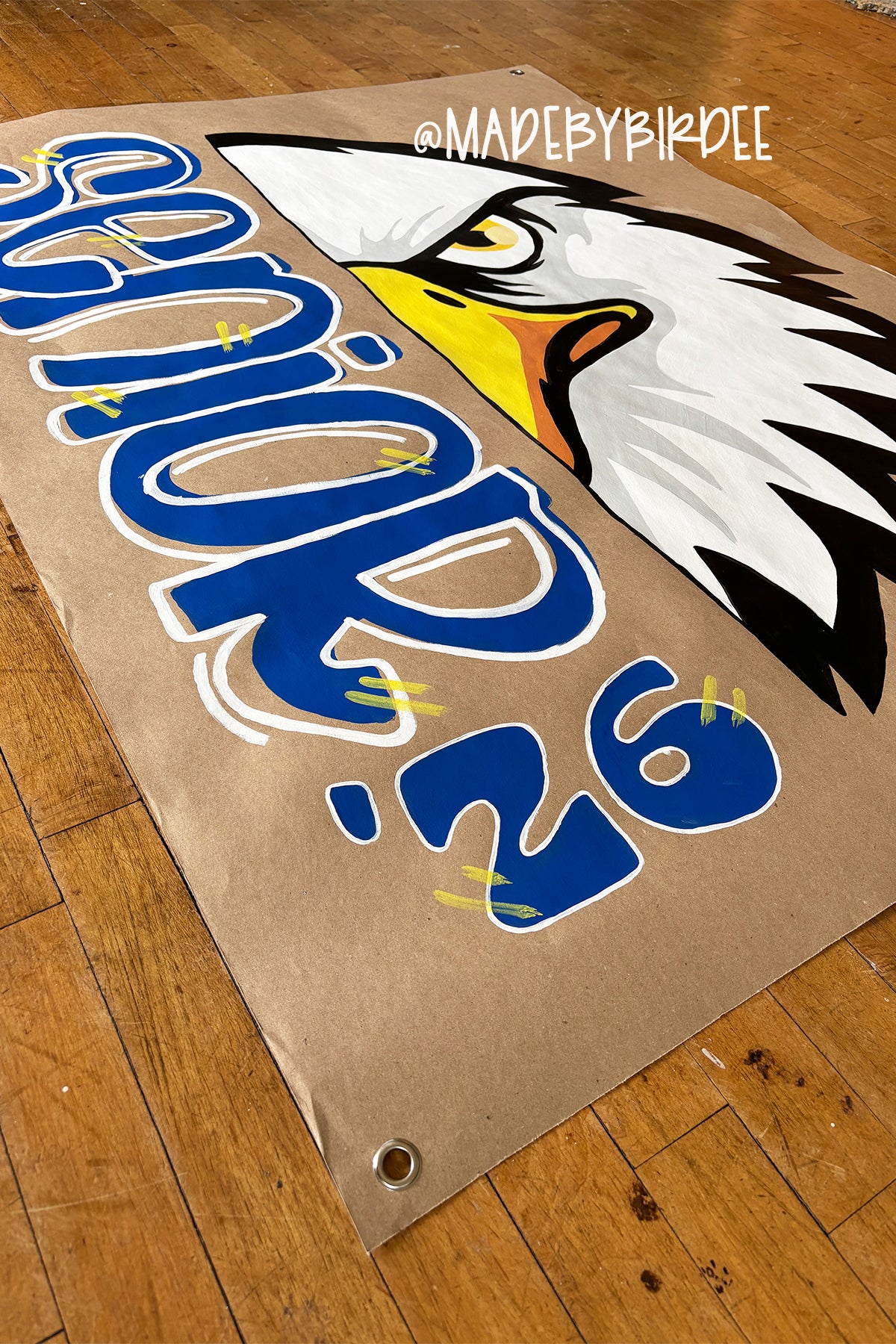 Senior Eagles | Custom Graduation Banner | Personalized Party Decor