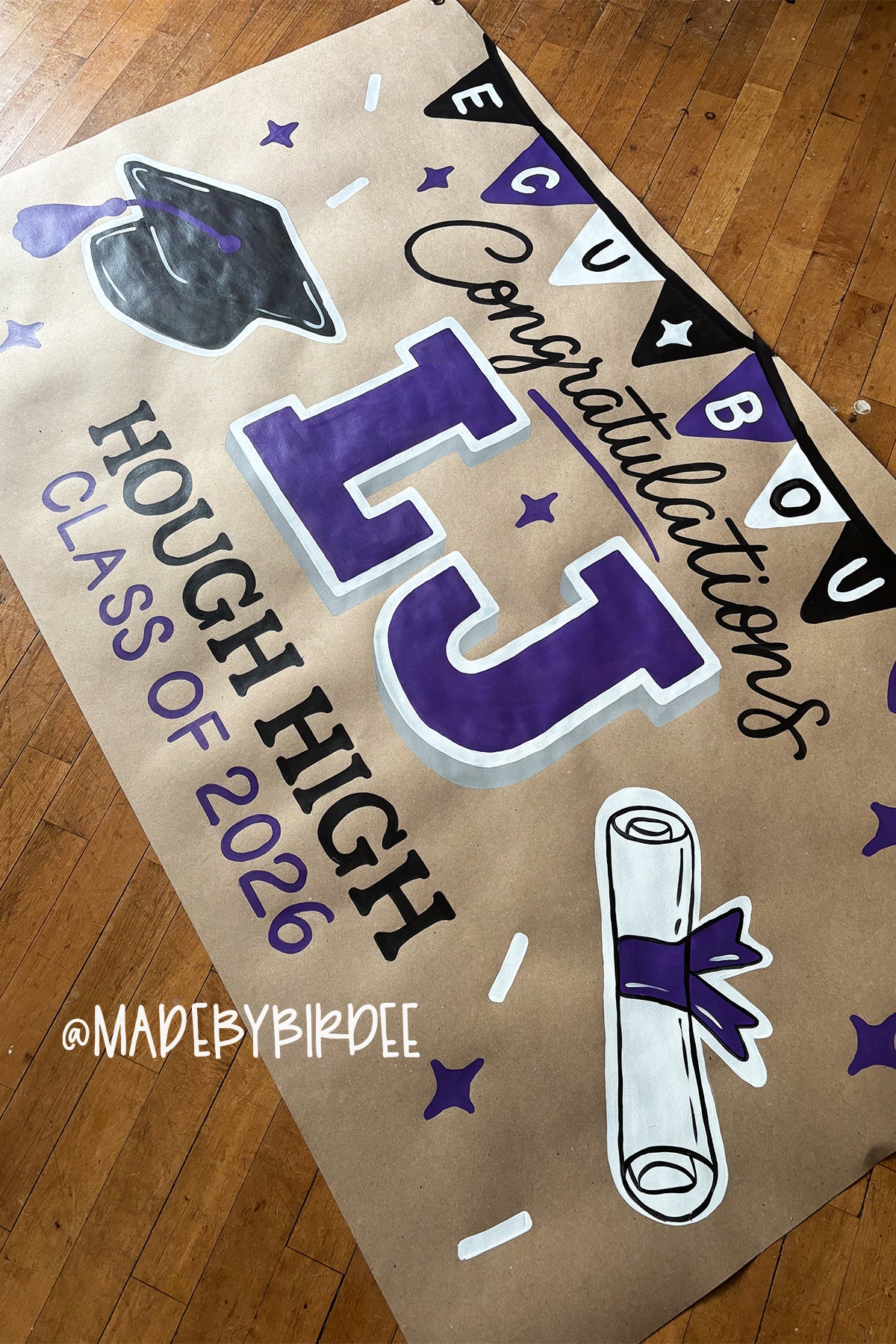 Flag Grad | Custom Graduation Banner | Personalized Party Decor