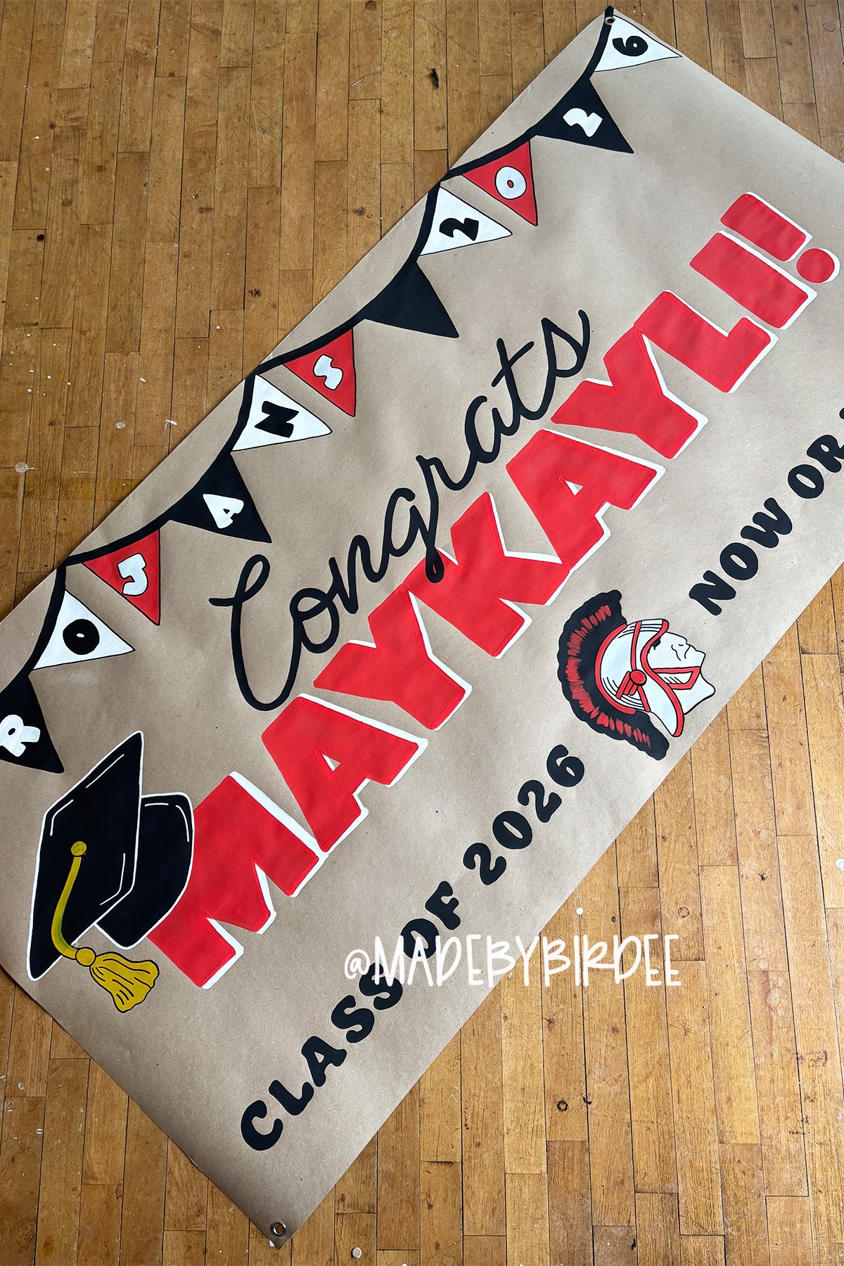 Trojans Grad | Custom Graduation Banner | Personalized Party Decor