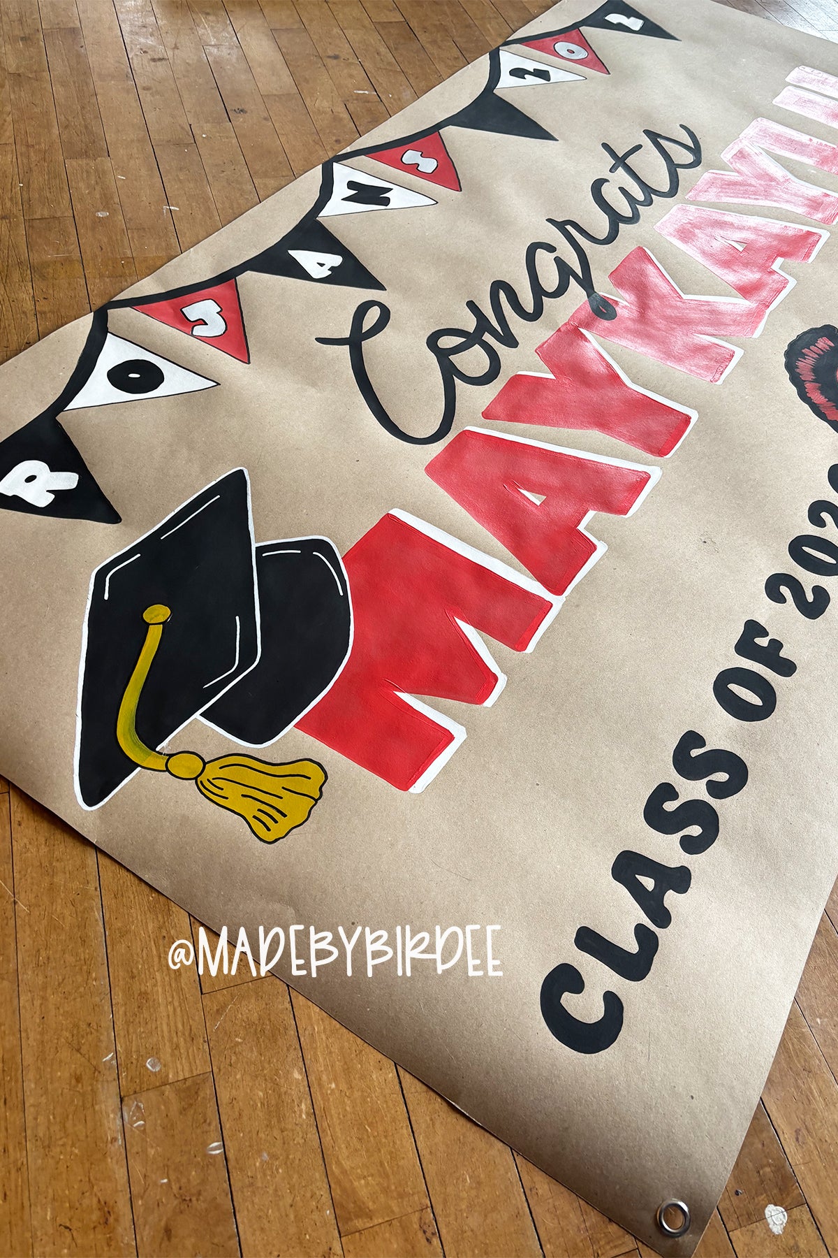 Trojans Grad | Custom Graduation Banner | Personalized Party Decor